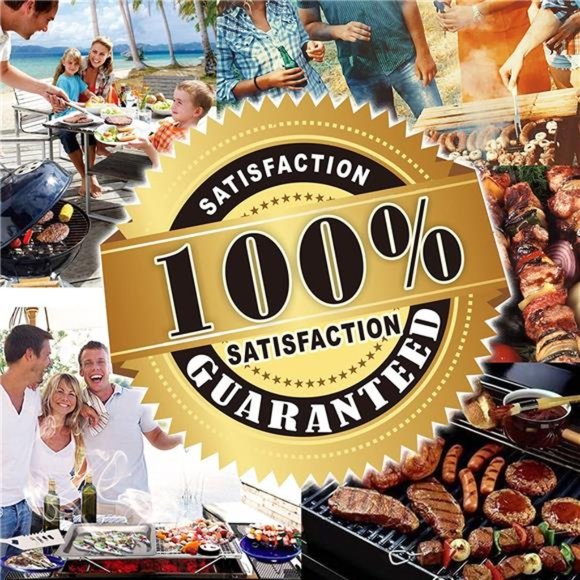 BBQ Grill Utensil Tools Set Reinforced BBQ Tongs 19-Piece Stainless-Steel - Picture 7 of 7